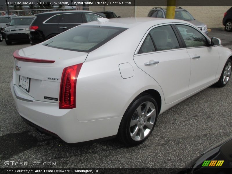 Crystal White Tricoat / Light Neutral 2016 Cadillac ATS 2.0T Luxury Sedan