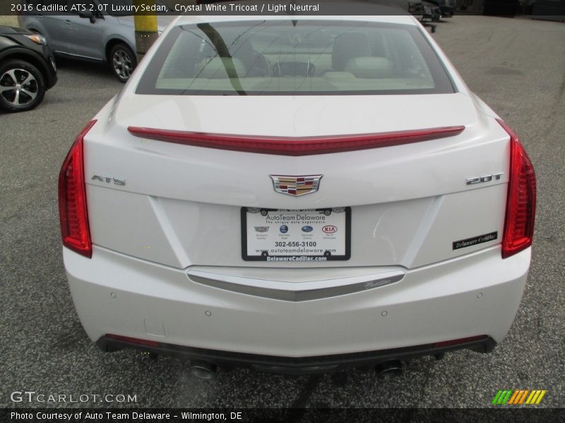 Crystal White Tricoat / Light Neutral 2016 Cadillac ATS 2.0T Luxury Sedan