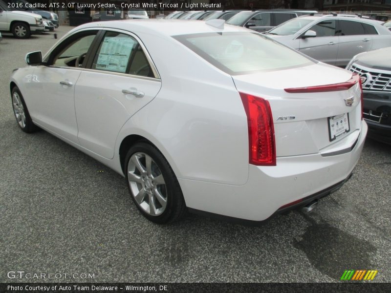 Crystal White Tricoat / Light Neutral 2016 Cadillac ATS 2.0T Luxury Sedan
