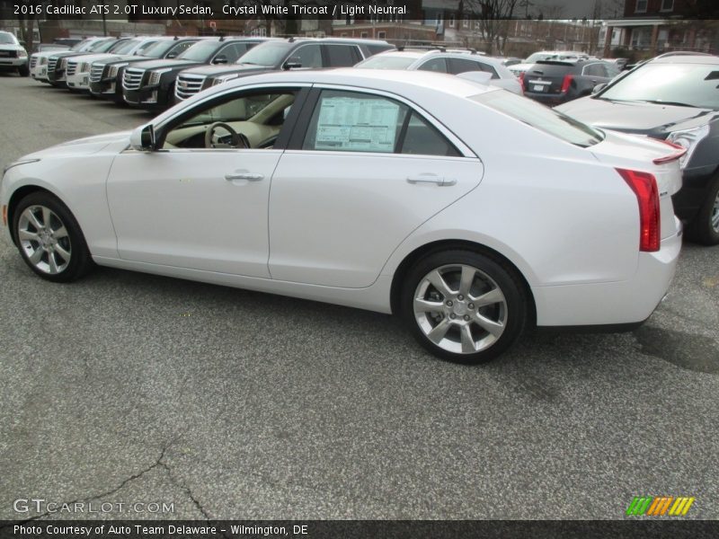 Crystal White Tricoat / Light Neutral 2016 Cadillac ATS 2.0T Luxury Sedan