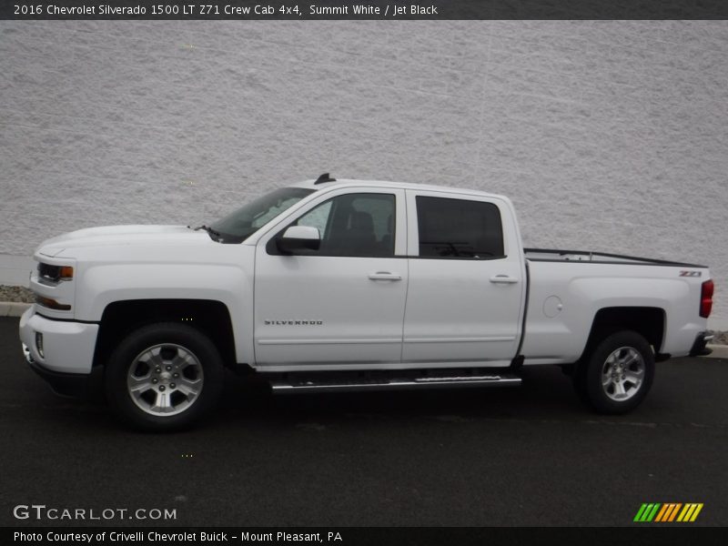 Summit White / Jet Black 2016 Chevrolet Silverado 1500 LT Z71 Crew Cab 4x4