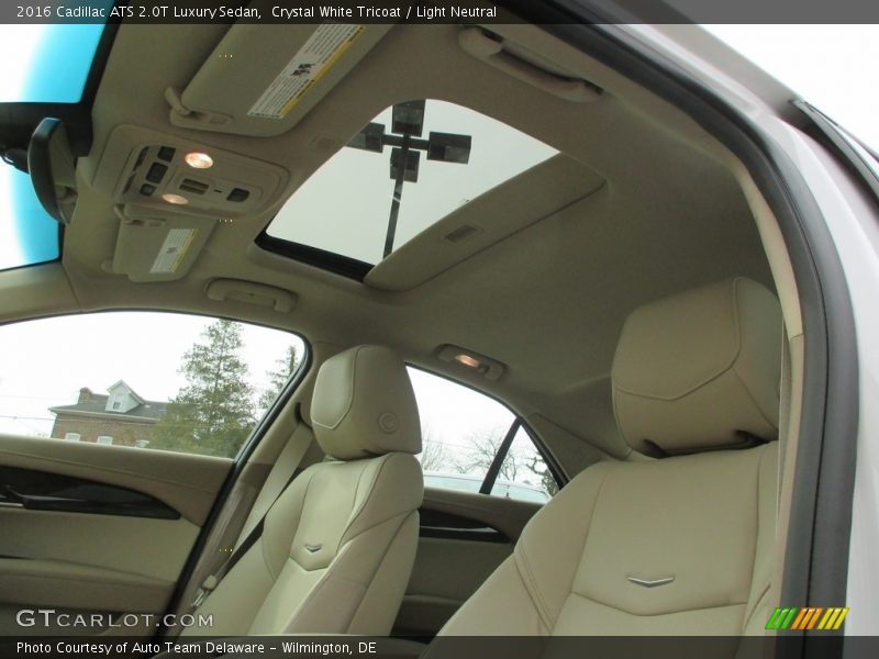 Crystal White Tricoat / Light Neutral 2016 Cadillac ATS 2.0T Luxury Sedan