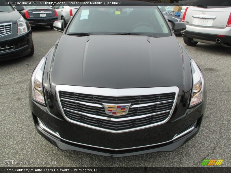 Stellar Black Metallic / Jet Black 2016 Cadillac ATS 3.6 Luxury Sedan