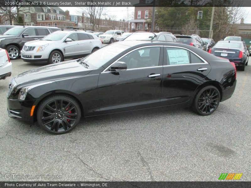 Stellar Black Metallic / Jet Black 2016 Cadillac ATS 3.6 Luxury Sedan