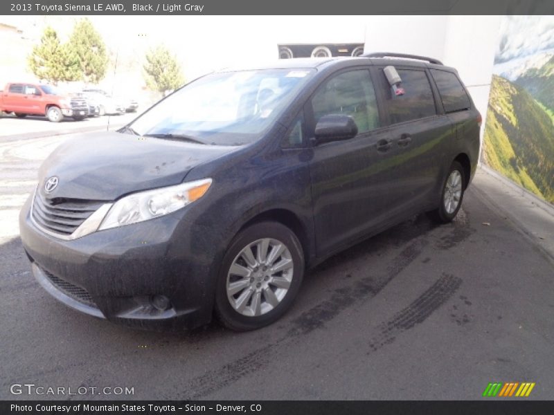 Black / Light Gray 2013 Toyota Sienna LE AWD