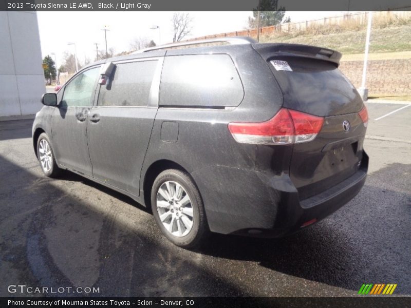 Black / Light Gray 2013 Toyota Sienna LE AWD