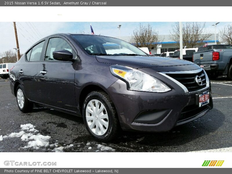 Amethyst Gray / Charcoal 2015 Nissan Versa 1.6 SV Sedan