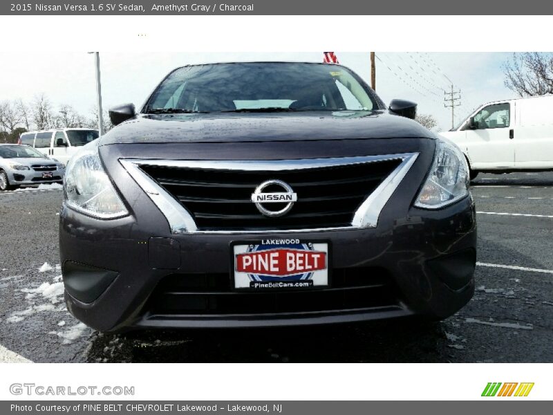 Amethyst Gray / Charcoal 2015 Nissan Versa 1.6 SV Sedan