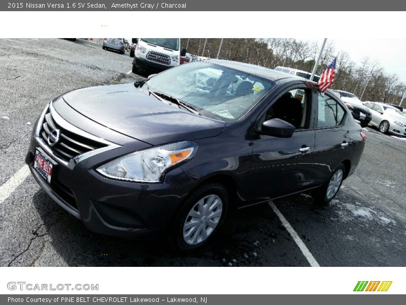 Amethyst Gray / Charcoal 2015 Nissan Versa 1.6 SV Sedan