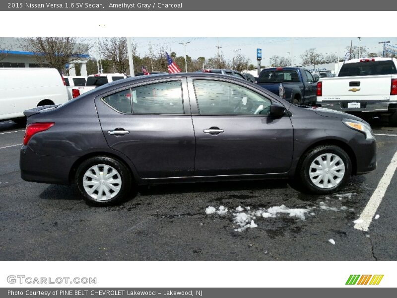Amethyst Gray / Charcoal 2015 Nissan Versa 1.6 SV Sedan