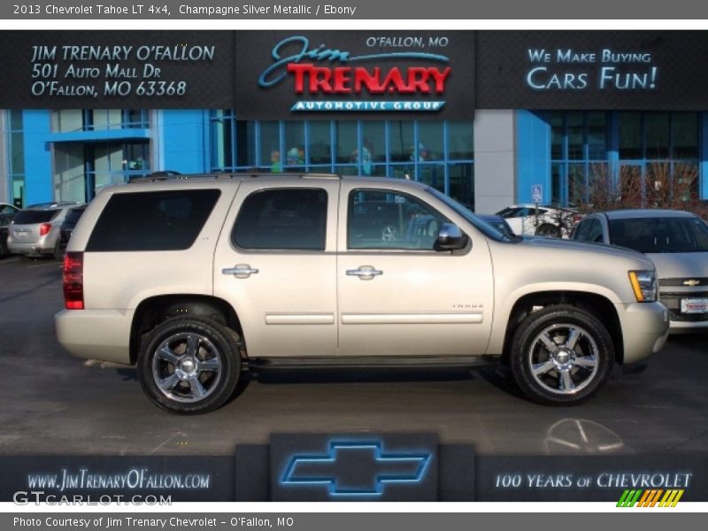 Champagne Silver Metallic / Ebony 2013 Chevrolet Tahoe LT 4x4