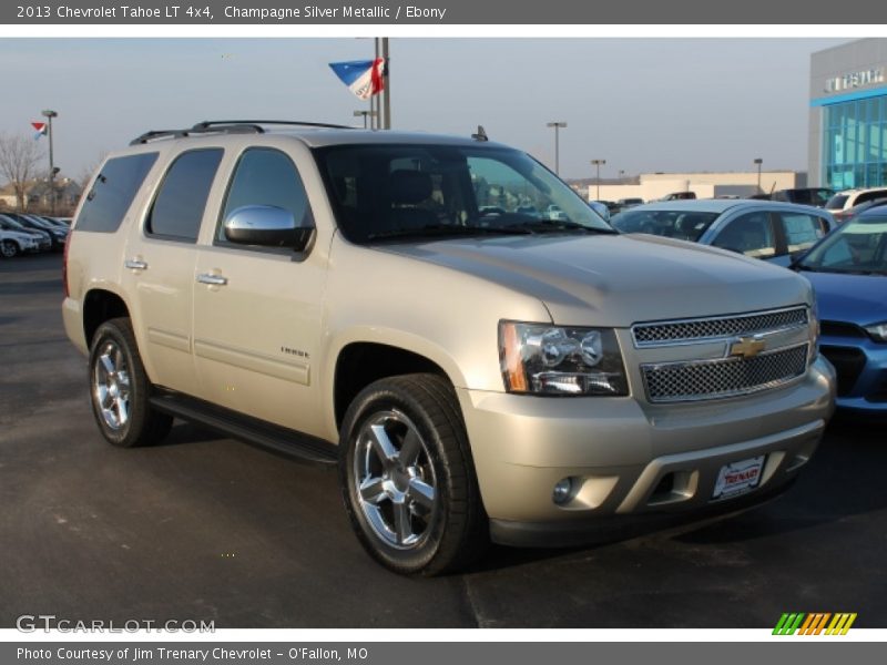 Champagne Silver Metallic / Ebony 2013 Chevrolet Tahoe LT 4x4