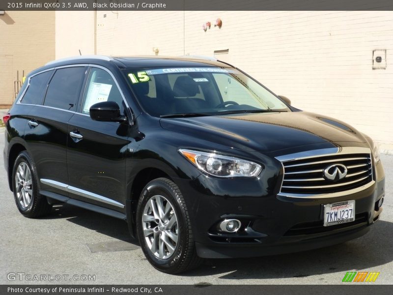 Black Obsidian / Graphite 2015 Infiniti QX60 3.5 AWD