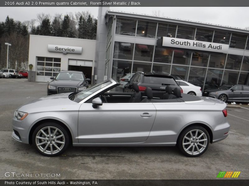 Florett Silver Metallic / Black 2016 Audi A3 2.0 Premium quattro Cabriolet