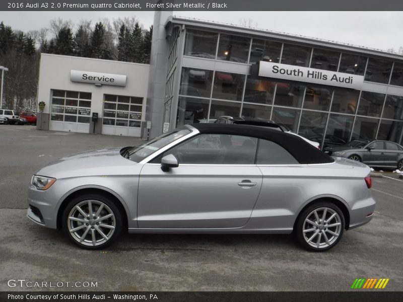 Florett Silver Metallic / Black 2016 Audi A3 2.0 Premium quattro Cabriolet
