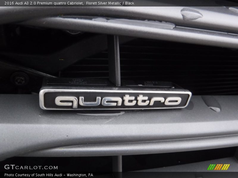 Florett Silver Metallic / Black 2016 Audi A3 2.0 Premium quattro Cabriolet
