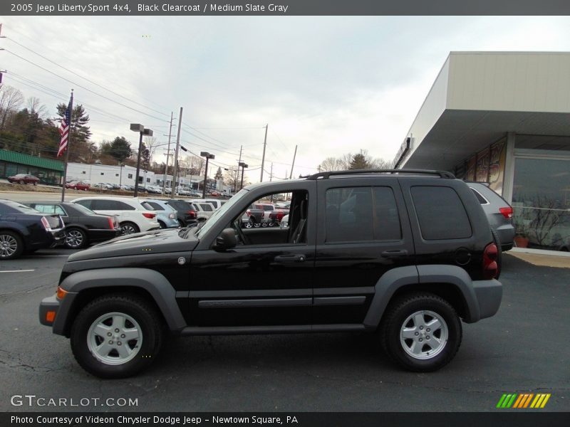Black Clearcoat / Medium Slate Gray 2005 Jeep Liberty Sport 4x4