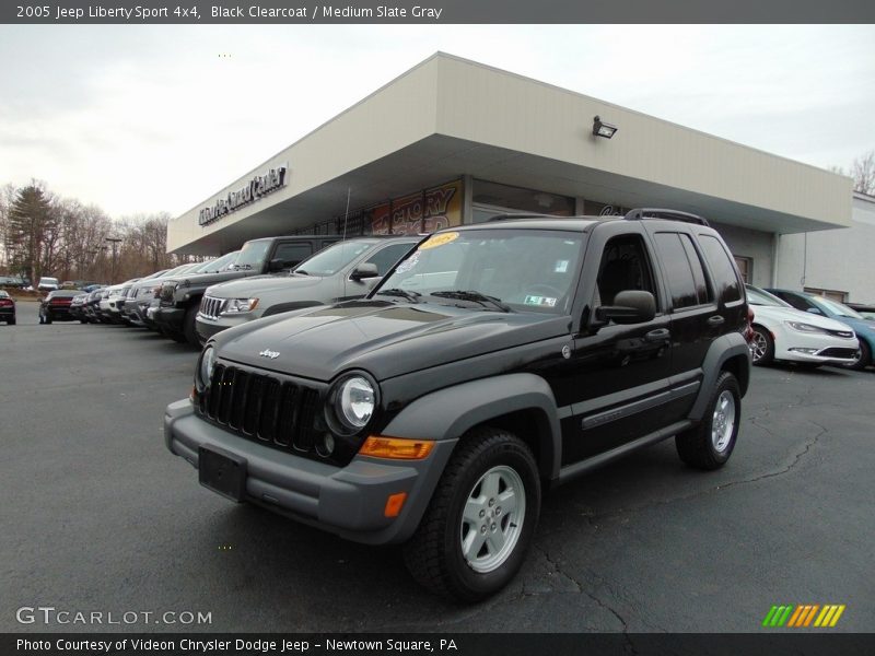 Black Clearcoat / Medium Slate Gray 2005 Jeep Liberty Sport 4x4