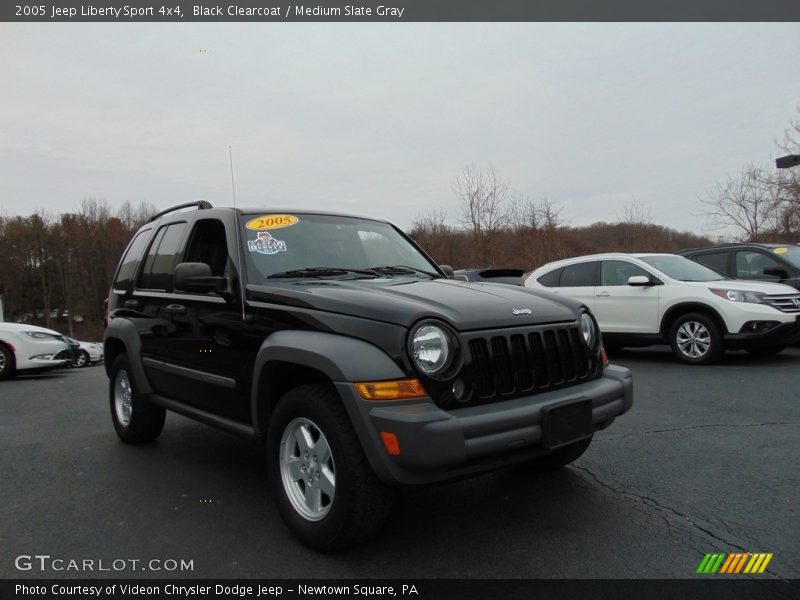 Black Clearcoat / Medium Slate Gray 2005 Jeep Liberty Sport 4x4