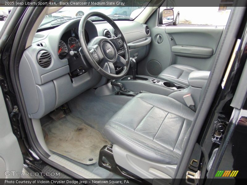Black Clearcoat / Medium Slate Gray 2005 Jeep Liberty Sport 4x4