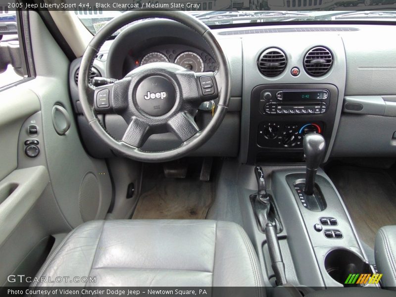 Black Clearcoat / Medium Slate Gray 2005 Jeep Liberty Sport 4x4