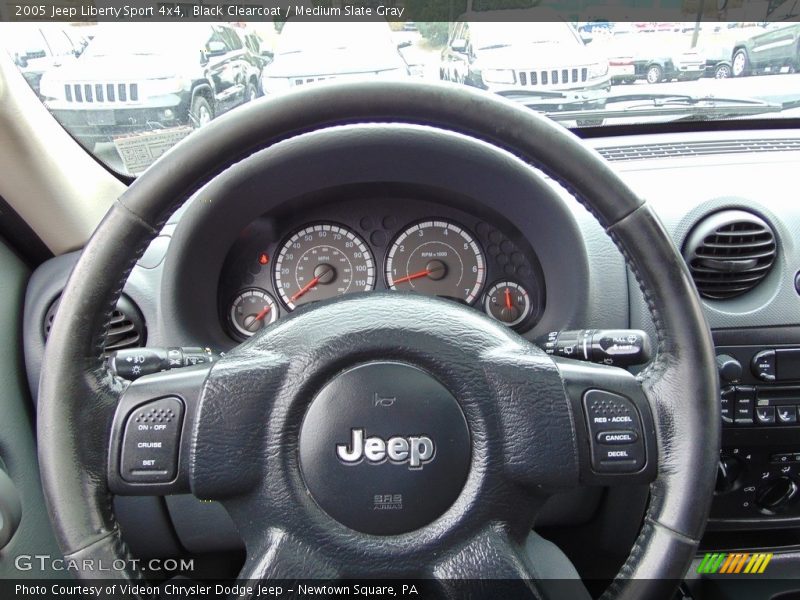 Black Clearcoat / Medium Slate Gray 2005 Jeep Liberty Sport 4x4