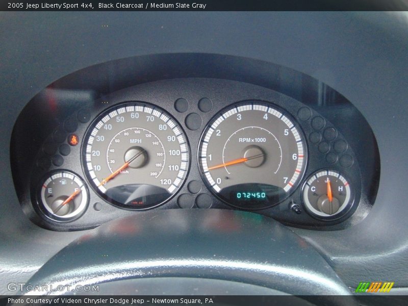 Black Clearcoat / Medium Slate Gray 2005 Jeep Liberty Sport 4x4