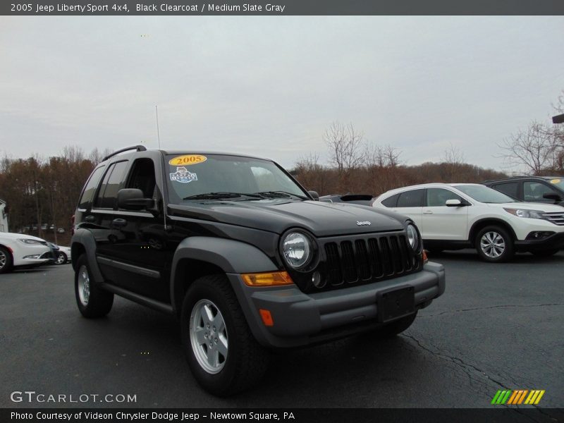 Black Clearcoat / Medium Slate Gray 2005 Jeep Liberty Sport 4x4