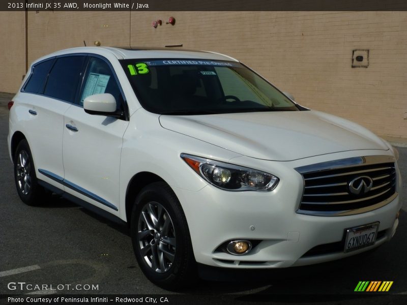 Moonlight White / Java 2013 Infiniti JX 35 AWD