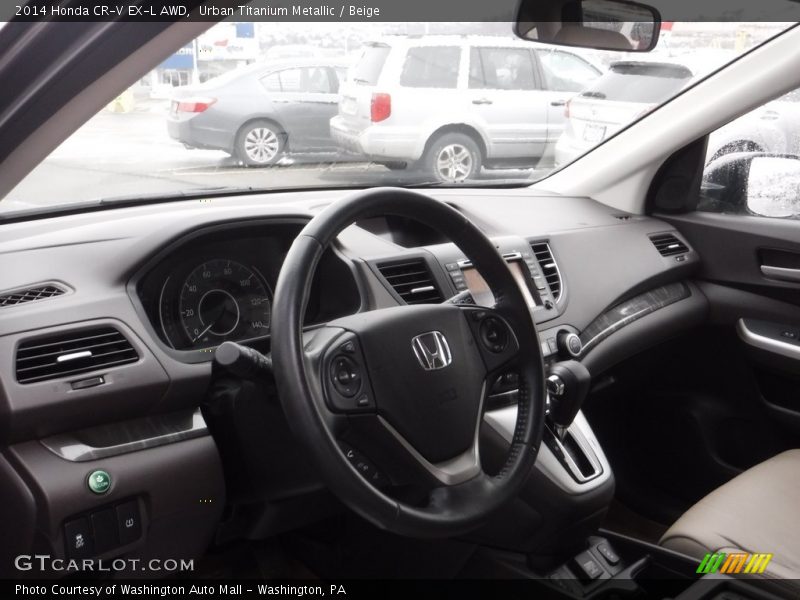 Urban Titanium Metallic / Beige 2014 Honda CR-V EX-L AWD