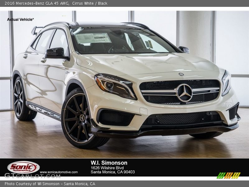 Cirrus White / Black 2016 Mercedes-Benz GLA 45 AMG