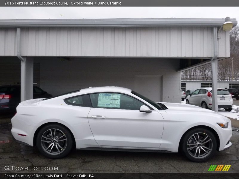 Oxford White / Dark Ceramic 2016 Ford Mustang EcoBoost Coupe
