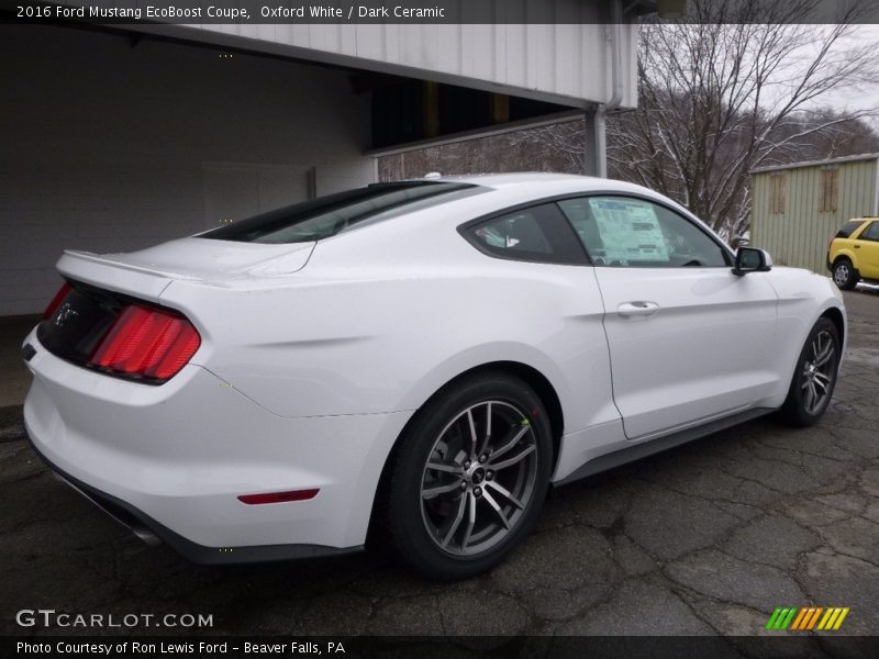 Oxford White / Dark Ceramic 2016 Ford Mustang EcoBoost Coupe