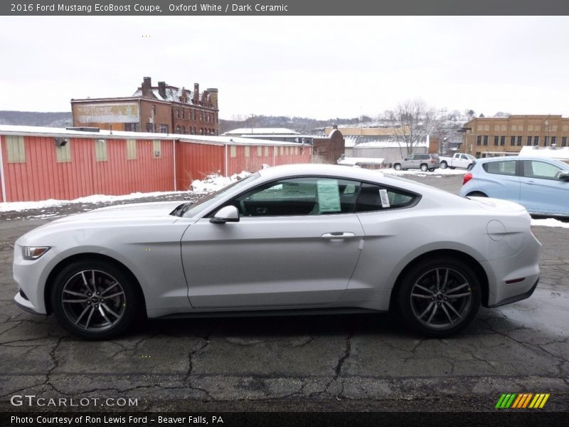 Oxford White / Dark Ceramic 2016 Ford Mustang EcoBoost Coupe