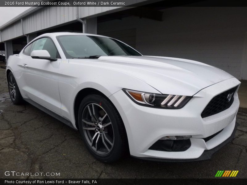 Oxford White / Dark Ceramic 2016 Ford Mustang EcoBoost Coupe