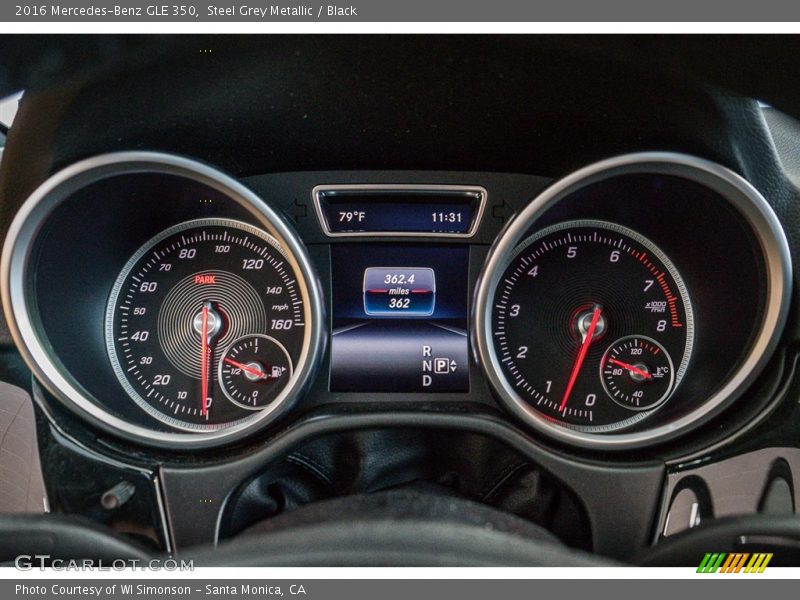 Steel Grey Metallic / Black 2016 Mercedes-Benz GLE 350
