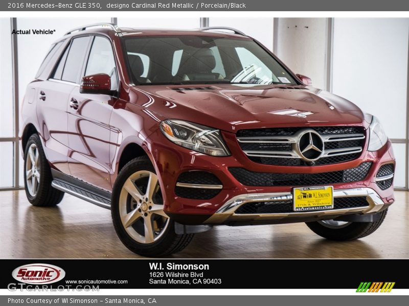 designo Cardinal Red Metallic / Porcelain/Black 2016 Mercedes-Benz GLE 350