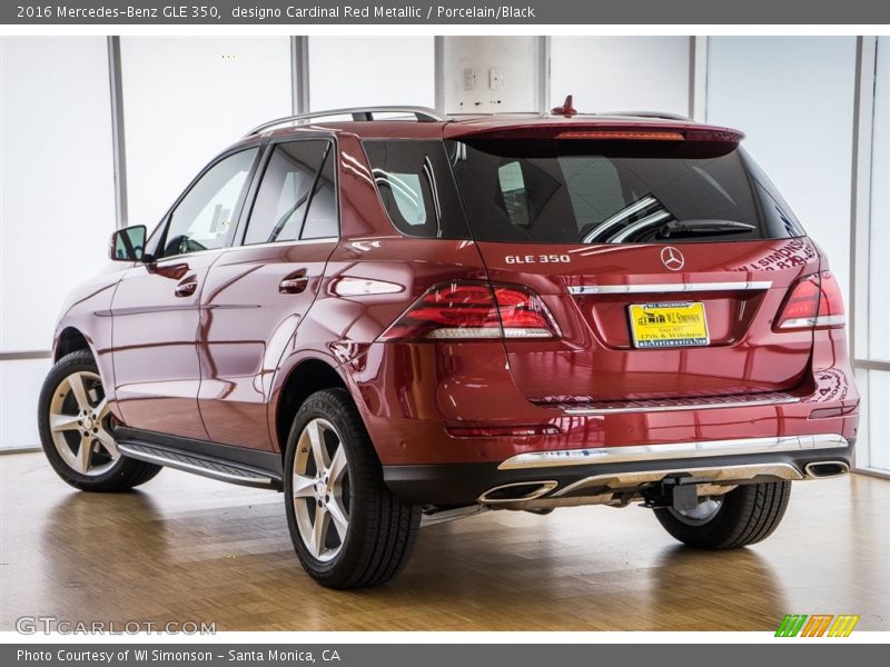 designo Cardinal Red Metallic / Porcelain/Black 2016 Mercedes-Benz GLE 350