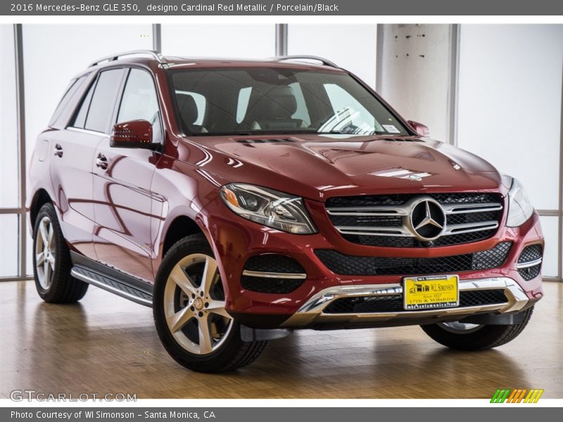 designo Cardinal Red Metallic / Porcelain/Black 2016 Mercedes-Benz GLE 350