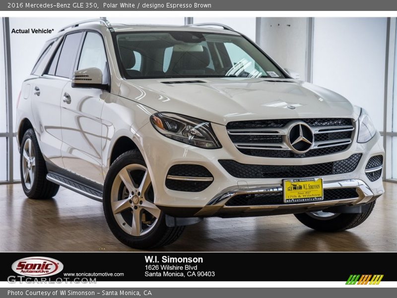 Polar White / designo Espresso Brown 2016 Mercedes-Benz GLE 350