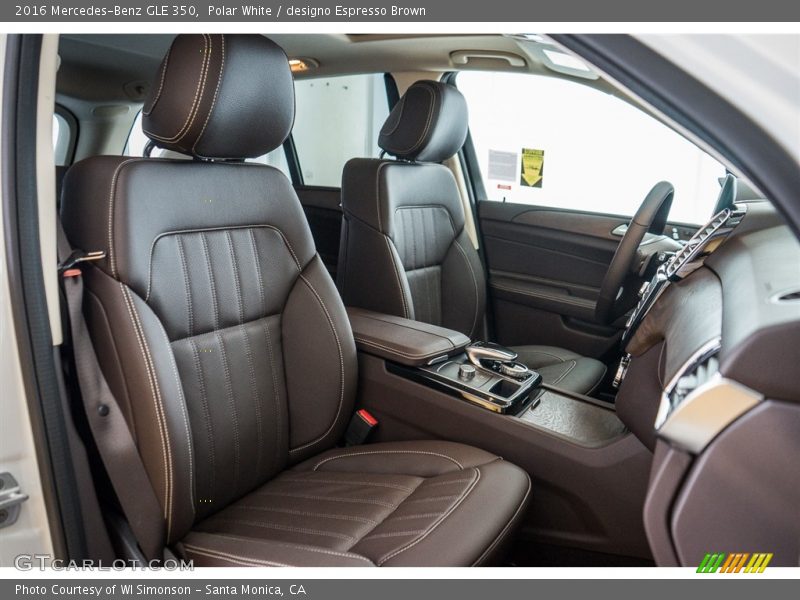 Polar White / designo Espresso Brown 2016 Mercedes-Benz GLE 350