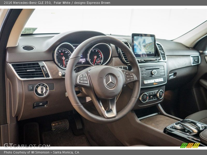 Polar White / designo Espresso Brown 2016 Mercedes-Benz GLE 350