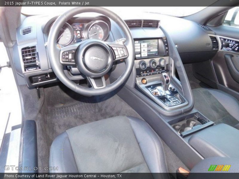 Polaris White / Jet 2015 Jaguar F-TYPE S Coupe
