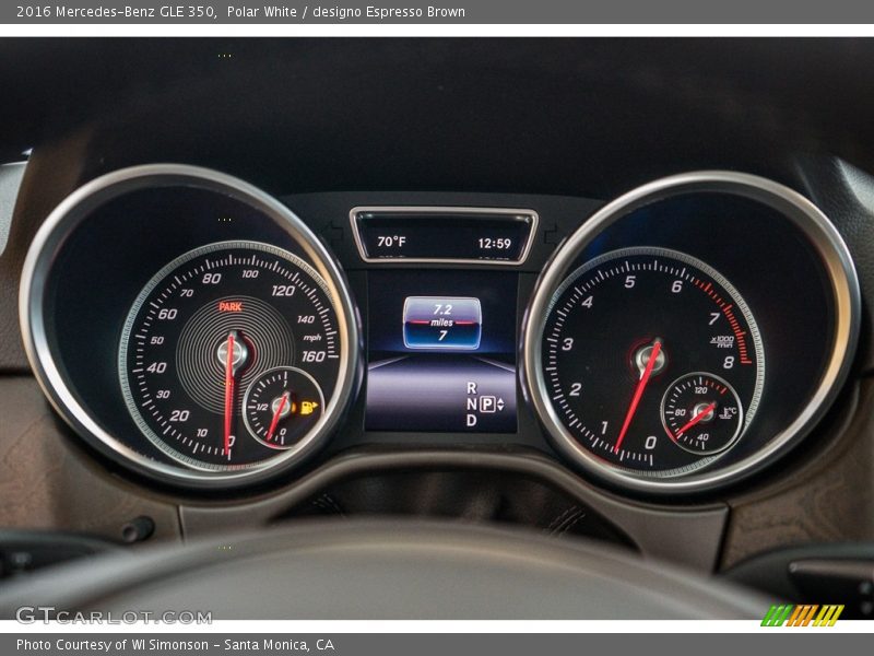 Polar White / designo Espresso Brown 2016 Mercedes-Benz GLE 350