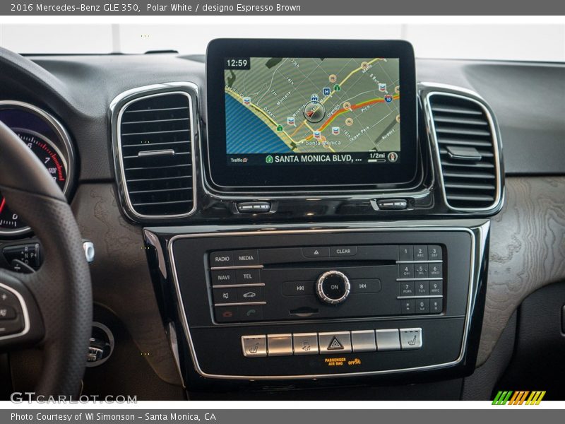 Polar White / designo Espresso Brown 2016 Mercedes-Benz GLE 350