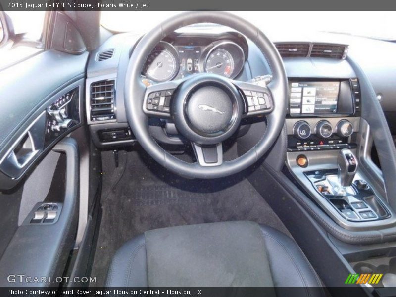 Polaris White / Jet 2015 Jaguar F-TYPE S Coupe