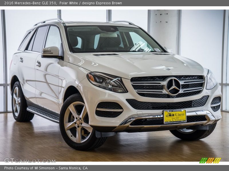Polar White / designo Espresso Brown 2016 Mercedes-Benz GLE 350