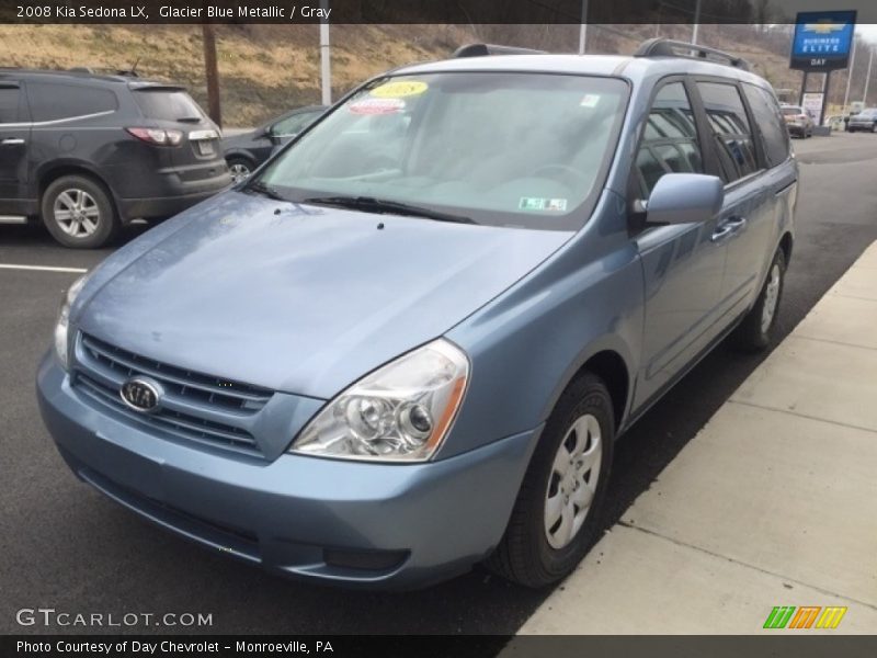 Glacier Blue Metallic / Gray 2008 Kia Sedona LX