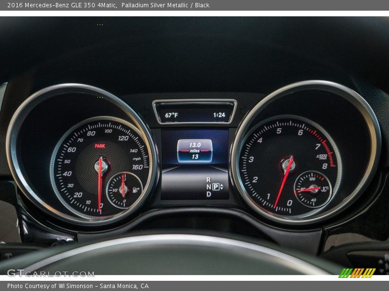 Palladium Silver Metallic / Black 2016 Mercedes-Benz GLE 350 4Matic