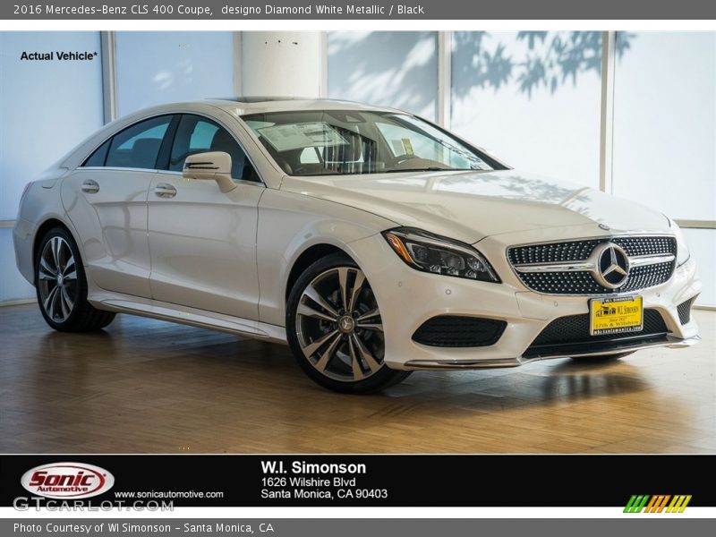 designo Diamond White Metallic / Black 2016 Mercedes-Benz CLS 400 Coupe